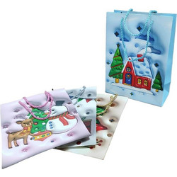 Χριστουγεννιάτικη σακούλα 32x26cm 12τμχ - Christmas bag 12pcs 056030