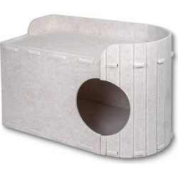 Glee Felty Φωλιά με Ονυχοδρόμιο Μπεζ 57x30x35cm