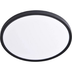 Inlight Πλαφονιέρα οροφής LED 40W 3CCT (by switch on base) σε μαύρη απόχρωση D:50x2,5cm (42036-B-Black)