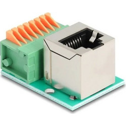 Υποδοχή Delock Rj45 Γωνίας 90 Μπλοκ Ακροδεκτών Κουμπί Cat.5e