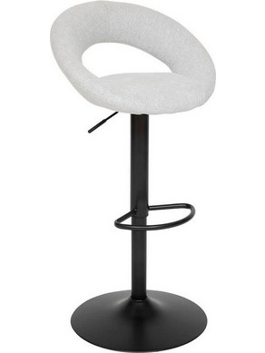 Atmosphera Sasha Gr/blk Adj Bar Stool Σκαμπό Μπαρ 207338A (349900080)