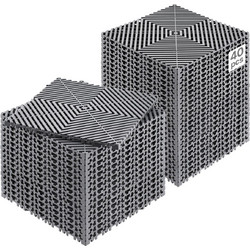 VEVOR Αρθρωτό Πλέγμα Αποστράγγισης, 12" x 12" Αρθρωτό Μαξιλάρι, 40 Τεμ. Συναρμολογούμενοι Τάπητες Αποστράγγισης, Αντιολισθητικό Γκρι Πλακάκι Δαπέδου Αποστράγγισης και Τάπητας Ντους από PP, για Γκαράζ,