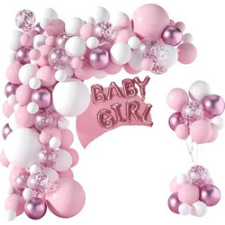 Σετ Γιρλάντας Μπαλονιών Baby Girl 118 Τεμαχίων 3M
