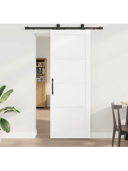 vidaXL Πόρτα Εσωτερική Συρόμενη Ξύλινη Λευκή 78x211cm 3450075