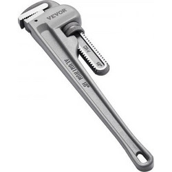 VEVOR Pipe Wrench, 18" Aluminum Straight Pipe Wrench, Adjustable Plumbing Wrench, with High Strength Jaw and Ergonomic Handle, Easy to Carry, Hangable Design, for Water Pipes, Automotive Repairs