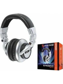 Konig OSP-NRG 300 Ενσύρματα Ακουστικά DJ Over Ear Μαύρα Ασημί