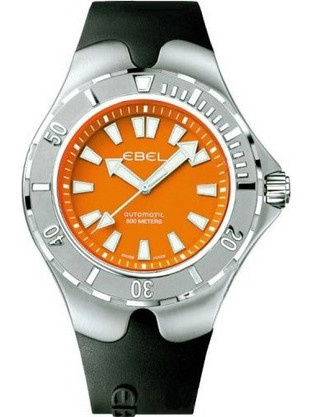 Ebel Sportwave Aquatica Diving Ανδρικό Ρολόι Αυτόματο με Μαύρο Καουτσούκ Λουράκι 1215583