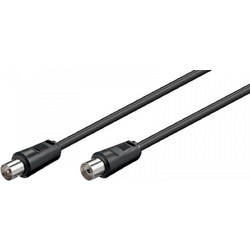 Καλώδιο Κεραίας Coax Male to Coax Female 5m Black 03.003.0052