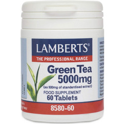 Lamberts Green Tea Συμπλήρωμα Διατροφής με Πράσινο Τσάι 5000mg 60 Ταμπλέτες