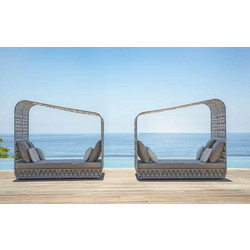 STRIP DAYBED- Κιόσκι από πολυαιθυλένιο με αλουμινίου σκελετό - με μαξιλάρια αδιάβροχα 2,10 (Μ) x 1,50 (Π) x 1,90 (Υ)