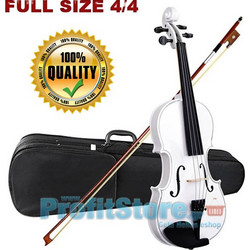 Κλασικό Βιολί 4,4 με θήκη μεταφοράς και δοξάρι - Shiny White