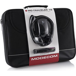 Modecom Traveller Set 3 IN 1 Τσάντα Laptop Ώμου 17" Black