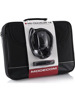 Modecom Traveller Set 3 IN 1 Τσάντα Laptop Ώμου 17" Black