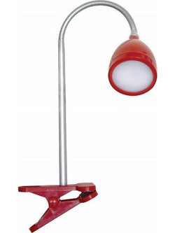 LED clip on desk lamp MACAU 4W/8LED 230V red 4000K Desonia