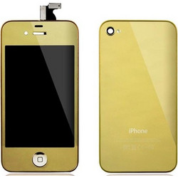 iPhone 4S Μεταλλικό Χρυσό LCD + Touch Screen + Frame Assembly + Home Button + Battery Cover