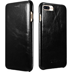iCarer Vintage Series Side-Open Δερμάτινη Θήκη iPhone 8 Plus / iPhone 7 Plus - Black (RIP7002BL)