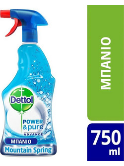 Πολυκαθαριστικό Spray Μπάνιου Dettol Power & Pure750ml