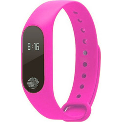 Smart Band Ρολόι Bluetooth M2 Smartwatch με Καταγραφή Βημάτων, Ύπνου & Καρδιακών Παλμών & Πίεσης Αίματος (Ρόζ)