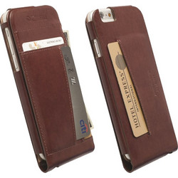 KRUSELL KALMAR ΘΗΚΗ IPHONE 6S/6 4.7in LEATHER WALLET CASE BROWN KRUSELL