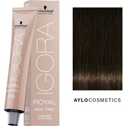 Schwarzkopf Igora Royal Nude Tones 4-46 Καστανό Μεσαίο Μπεζ Μαρόν Μόνιμη Βαφή Μαλλιών 60ml
