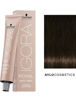Schwarzkopf Igora Royal Nude Tones 4-46 Καστανό Μεσαίο Μπεζ Μαρόν Μόνιμη Βαφή Μαλλιών 60ml