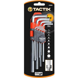 TACTIX- Κλειδιά Άλλεν Μακρυά CR-V, Σετ 9 Τεμ