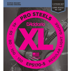D'Addario EPS-170/5 Σετ 5 Χορδές Ηλεκτρικού Μπάσου Stainless Steel 45-130" Light Tension