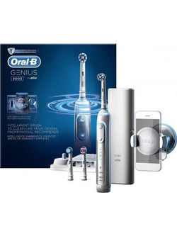 Oral-B Genius 8000 Ηλεκτρική Οδοντόβουρτσα με Χρονομετρητή Αισθητήρα Πίεσης & Θήκη Ταξιδίου