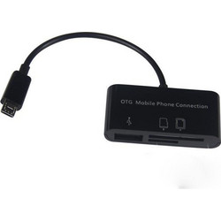 Card Reader + HUB for OTG Mobile Phone