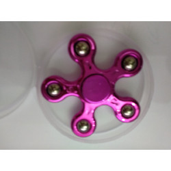 Fidget Spinner Steel Balls Plastic Five Leaves 1 minute Μεταλικό Ρόζ Χρώμα (OEM)