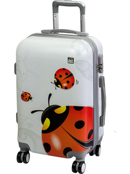 A2S Ladybird Βαλίτσα Καμπίνας 55x35x22cm με 4 Ρόδες Λευκή