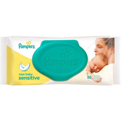 Pampers New Βaby Sensitive Μωρομάντηλα Χωρίς Οινόπνευμα & Άρωμα 50τμχ