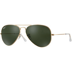 Ray-Ban RB3025 001/58 Ανδρικά Γυαλιά Ηλίου Aviator Μεταλλικά Χρυσά με Μαύρο Polarized Φακό