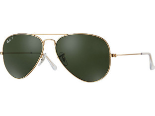 Ray-Ban RB3025 001/58 Ανδρικά Γυαλιά Ηλίου Aviator Μεταλλικά Χρυσά με Μαύρο Polarized Φακό