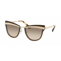 Prada SPR 12US KJM3D0 Γυναικεία Γυαλιά Ηλίου Πεταλούδα Κοκάλινα Καφέ με Καφέ Degradee Φακό