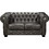 Woodwell Chesterfield 689 Διθέσιος Καναπές Δερμάτινος Γκρι 160x92x72cm Ε9574,22