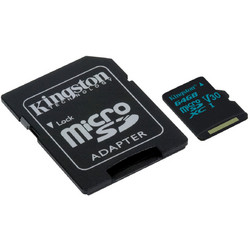 Kingston Canvas Go microSDXC 64GB Class 10 U3 V30 UHS-I + Adapter