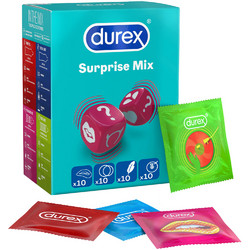 Durex Surprise Me Προφυλακτικά Λεπτά με Ραβδώσεις & Λιπαντικό 40τμχ