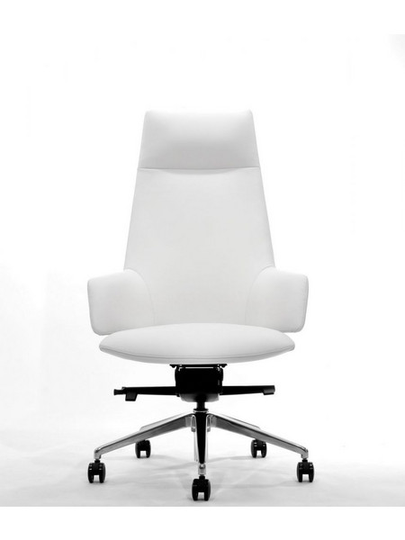 ΘΕΣΙΣ Prestige Καρέκλα Γραφείου με Προσκέφαλο Στήριξη Μέσης και Ανάκλιση Άσπρη PRESTIGE-WHITE