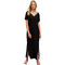 Vamp Maxi Καθημερινό Φόρεμα Μαύρο 16523 Vamp Maxi Καθημερινό Φόρεμα Μαύρο 16523