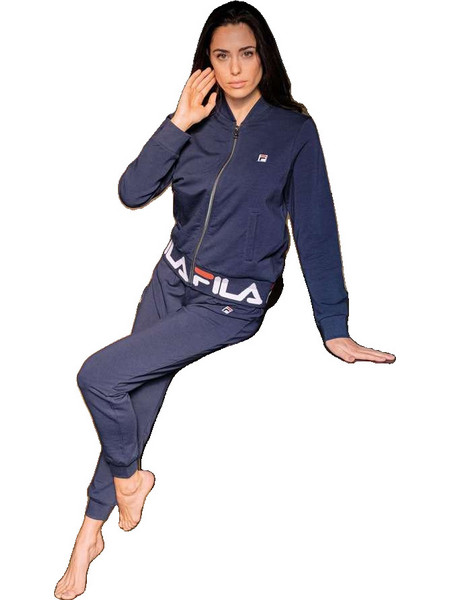 Fila Σετ Γυναικείες Πιτζάμες Χειμωνιάτικες Navy Μπλε FPW4065