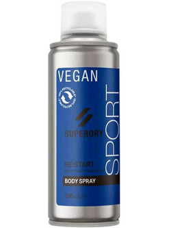 Superdry Vegan Black Pepper & Sandalwood Sport Body Αποσμητικό Spray 200ml