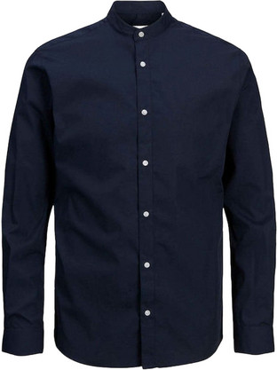 Jack & Jones Ανδρικό Πουκάμισο Μακρυμάνικο Navy Μπλε 12205921