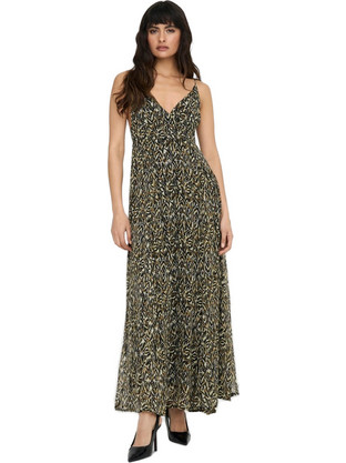Only Eliza Midi Καλοκαιρινό Φόρεμα Μαύρο 15293701