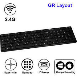 Lamtech LAM113065 Black Ασύρματο Πληκτρολόγιο