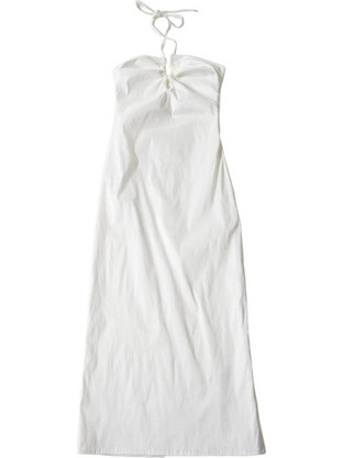 Milkwhite Midi Καλοκαιρινό Καθημερινό Φόρεμα Λευκό DS22-109