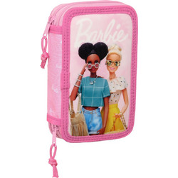 Safta Barbie Girl Κασετίνα Γεμάτη με 2 Θήκες Ροζ 412310854