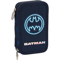 Safta Batman Legendary Κασετίνα Γεμάτη με 2 Θήκες Navy Μπλε 412304854