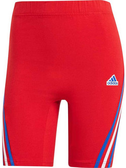 Adidas Future Icons 3-Stripes Γυναικείο Κολάν Ποδηλατικό Ψηλόμεσο Βαμβακερό Κόκκινο IR9133