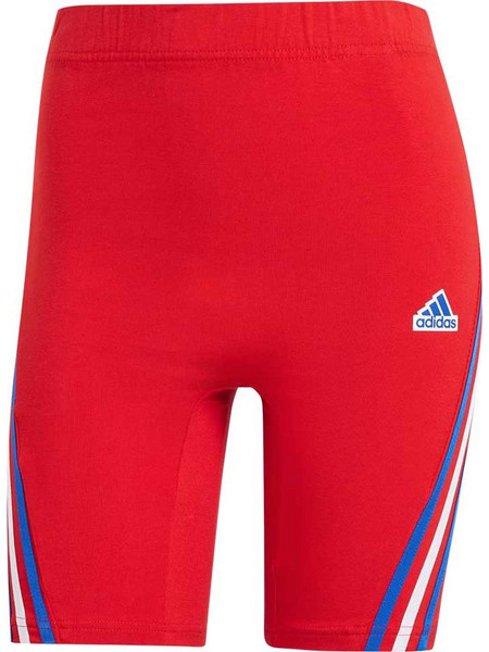 Adidas Future Icons 3-Stripes Γυναικείο Κολάν Ποδηλατικό Ψηλόμεσο Βαμβακερό Κόκκινο IR9133